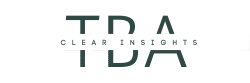 TBA logo with bold letters and tagline for news and insights blog