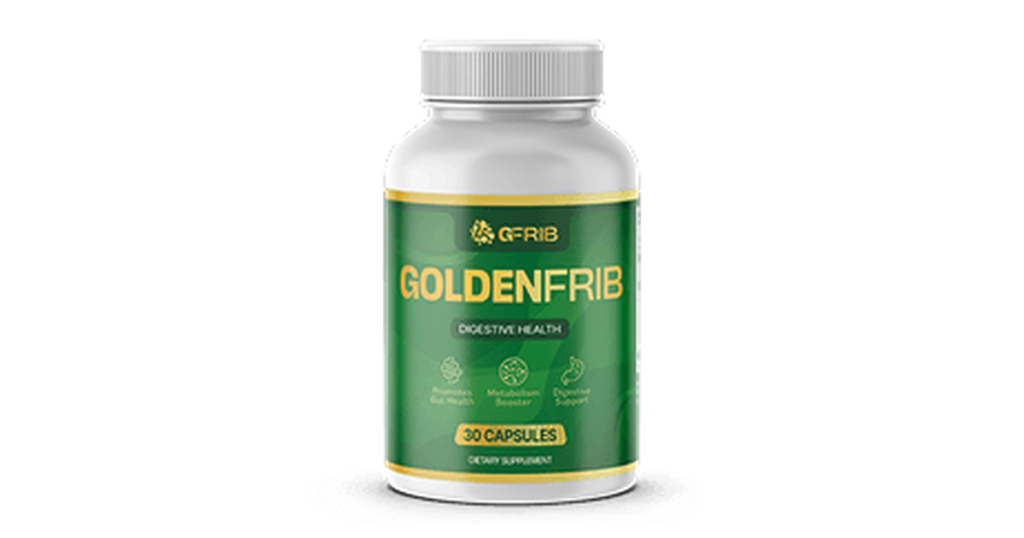 GoldenFrib fiber supplement bottle on white background