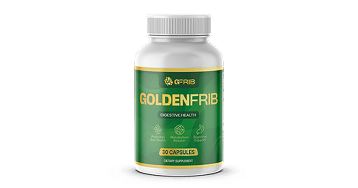 GoldenFrib fiber supplement bottle on white background